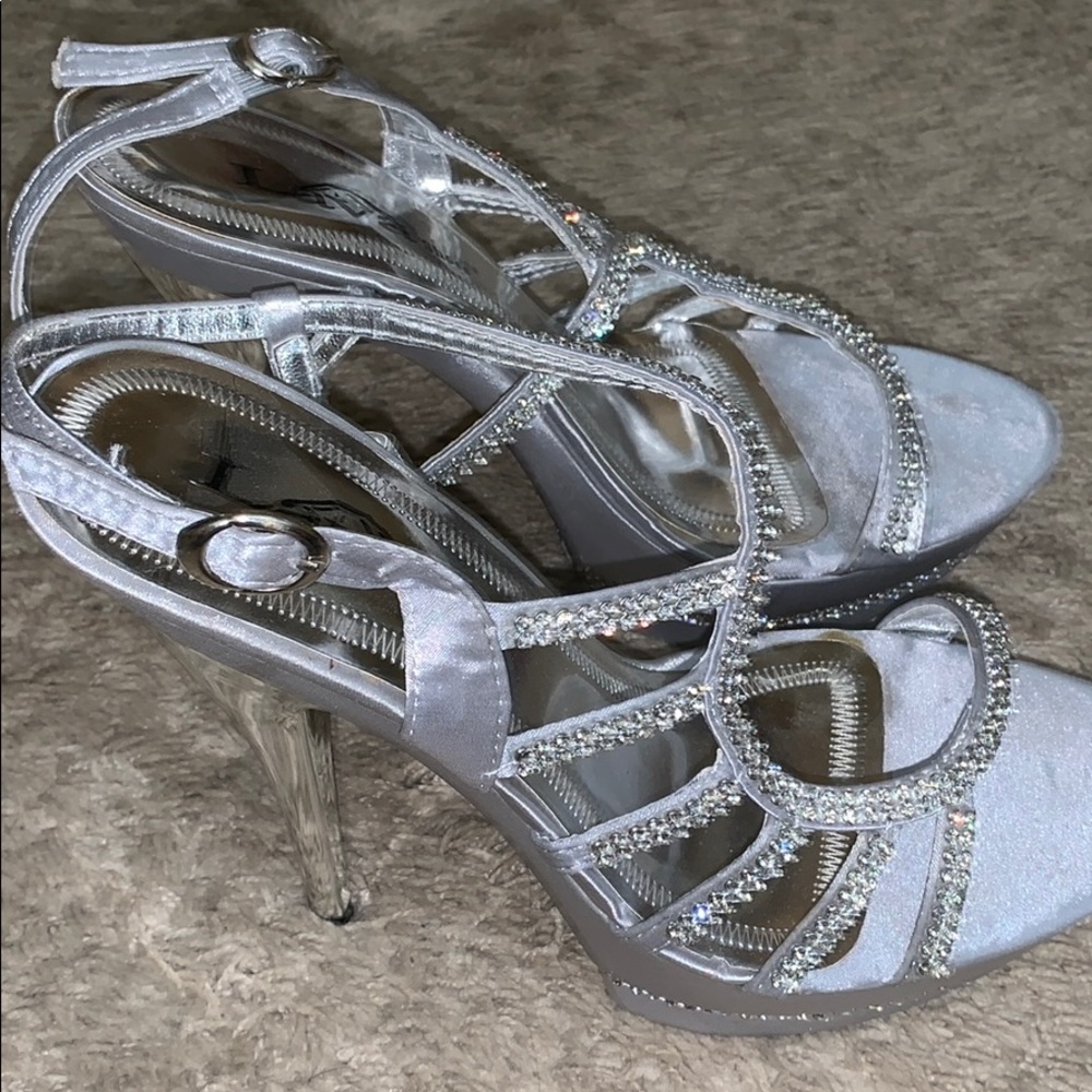 Silver Evening Heels